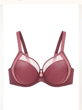 Understance Jasmine FlexWire Demi Unpadded Spacer Bra Deep Crimson 40DD NWT